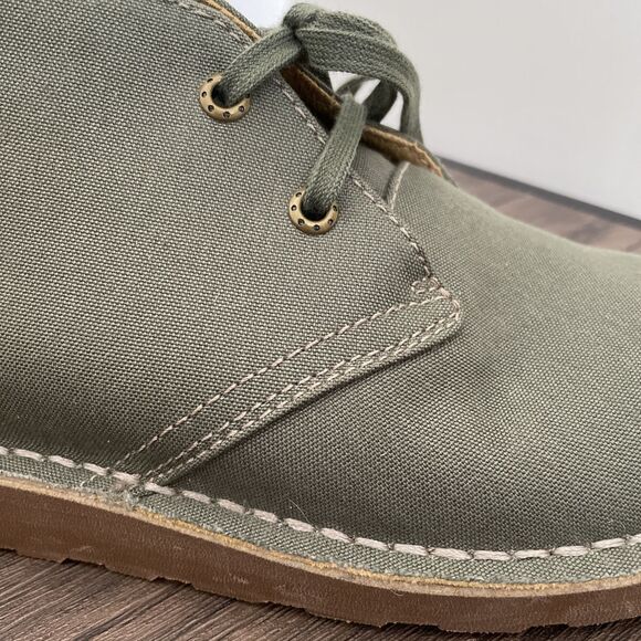 LL Bean Chukkas Ankle‎ Boots Green Canvas Women’s Size 7 Photo Sample RARE - Picture 9 of 10